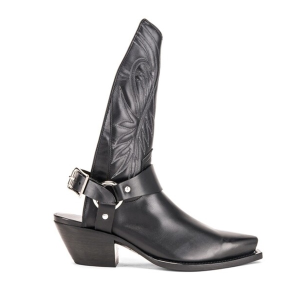 R13 TALL HALF HARNESS COWBOY BOOT IN BLACK SIZE 38, 8 Offers Accepted - Picture 13 of 17